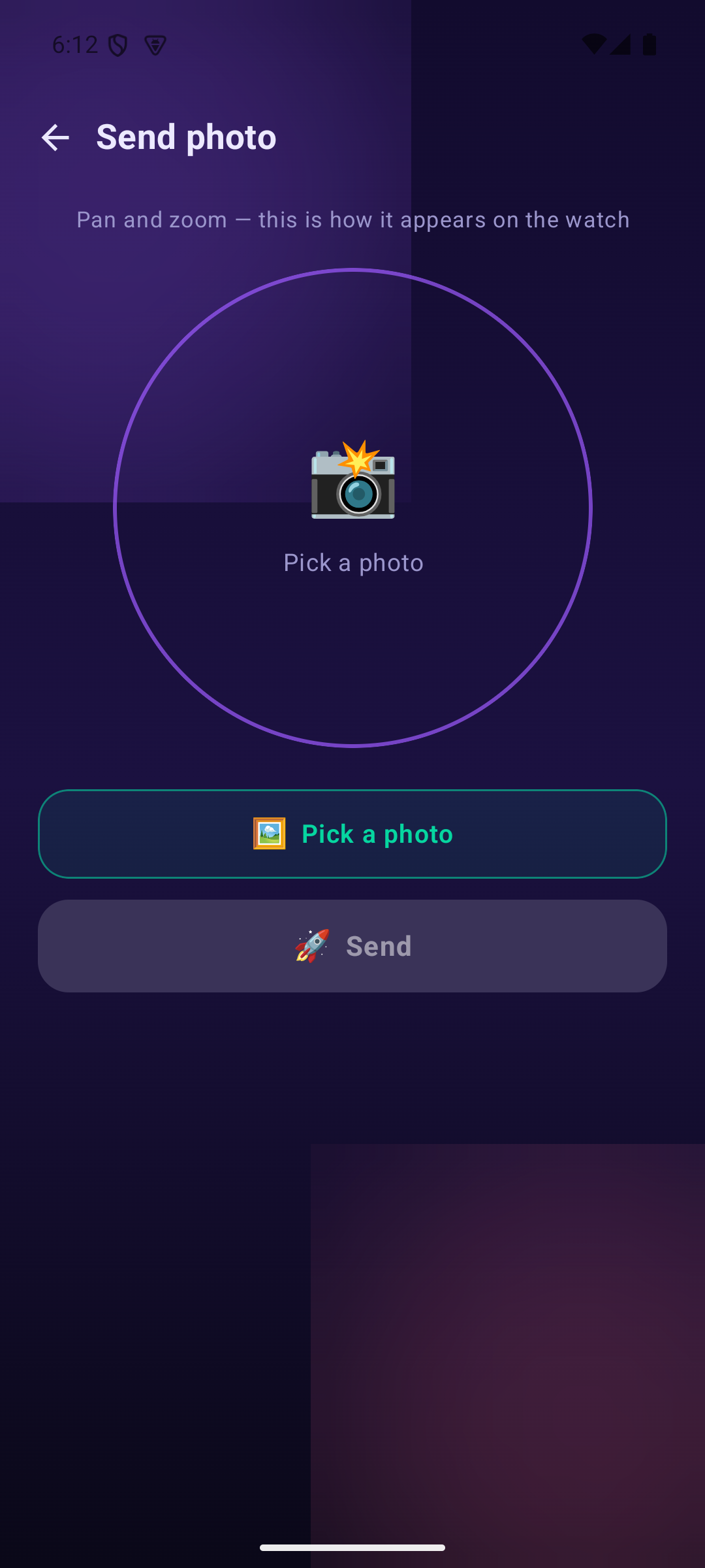 Sending a photo